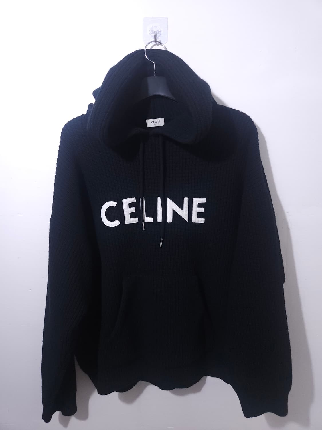 셀린느 리브드 울 니트 후드 M Size 상품이미지1