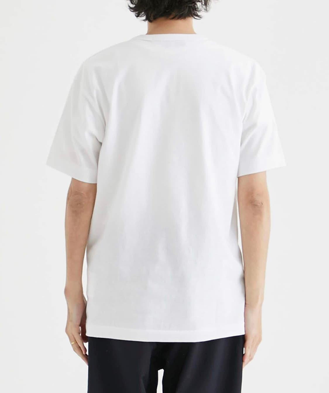 꼼데가르송 플레이 남성 리버스 로고 화이트 티셔츠 상품이미지4