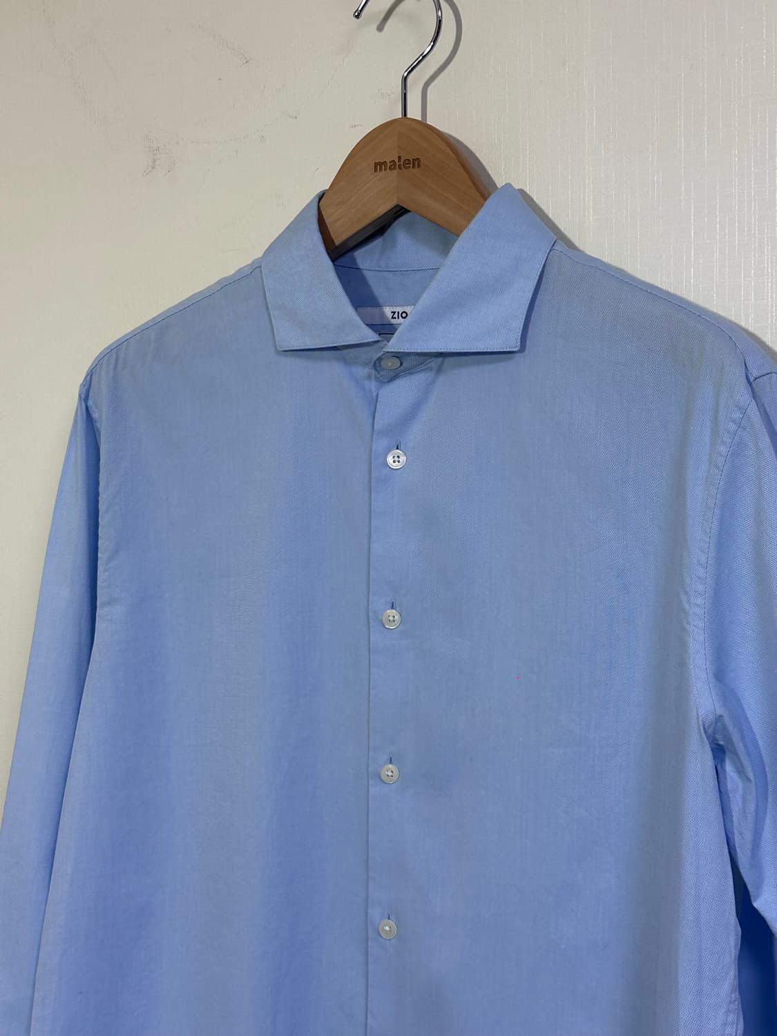 지오송지오 세미와이드 스프레드카라 셔츠/105/스카이블루 상품이미지2