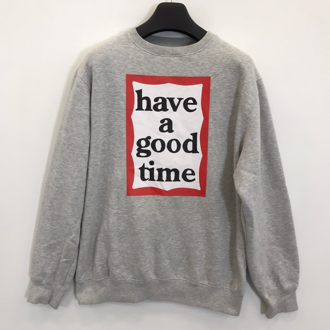 해브어굿타임 박스로고 맨투맨 스웻 [XL] 상품이미지1