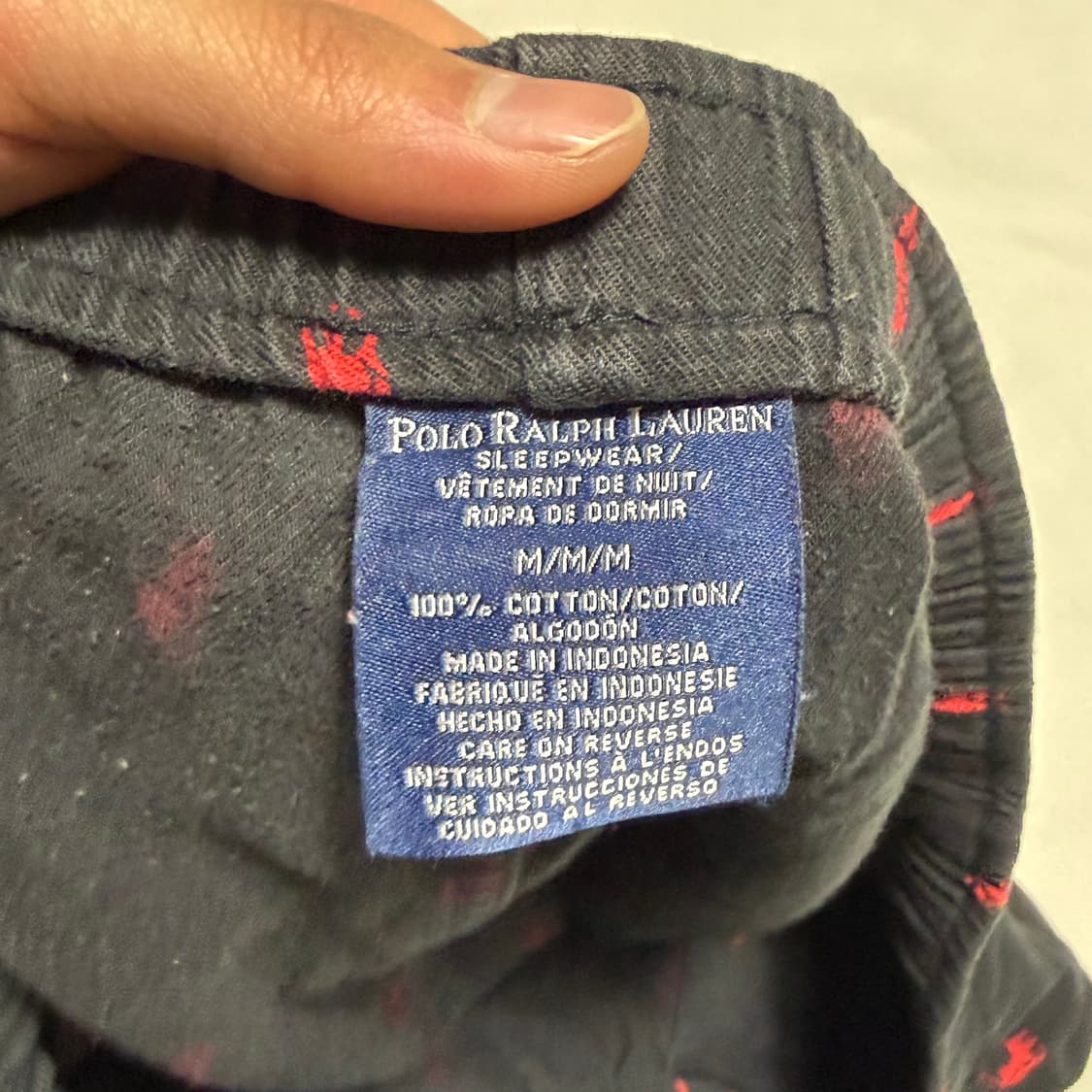 M 폴로랄프로렌 멀티 포니 로고 블랙 코튼 팬츠 상품이미지5