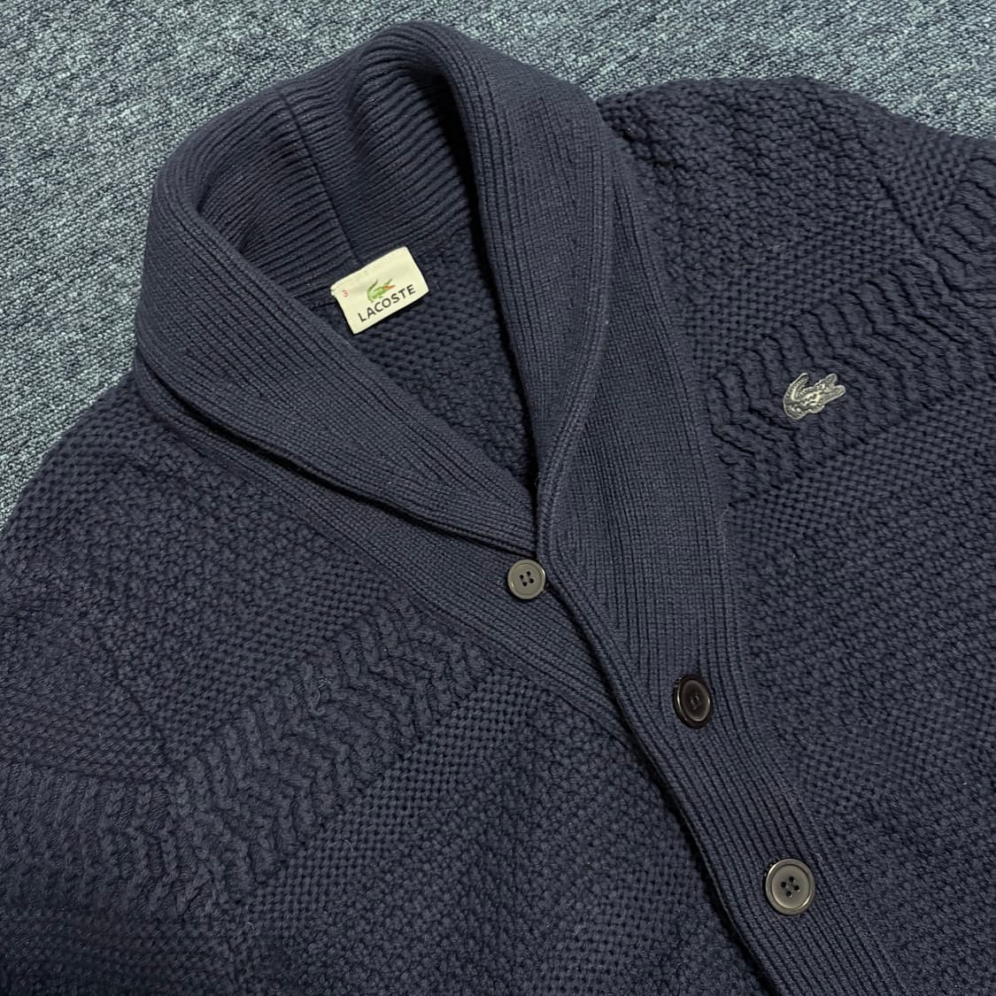 90s 라코스테 숄카라 가디건 상품이미지3