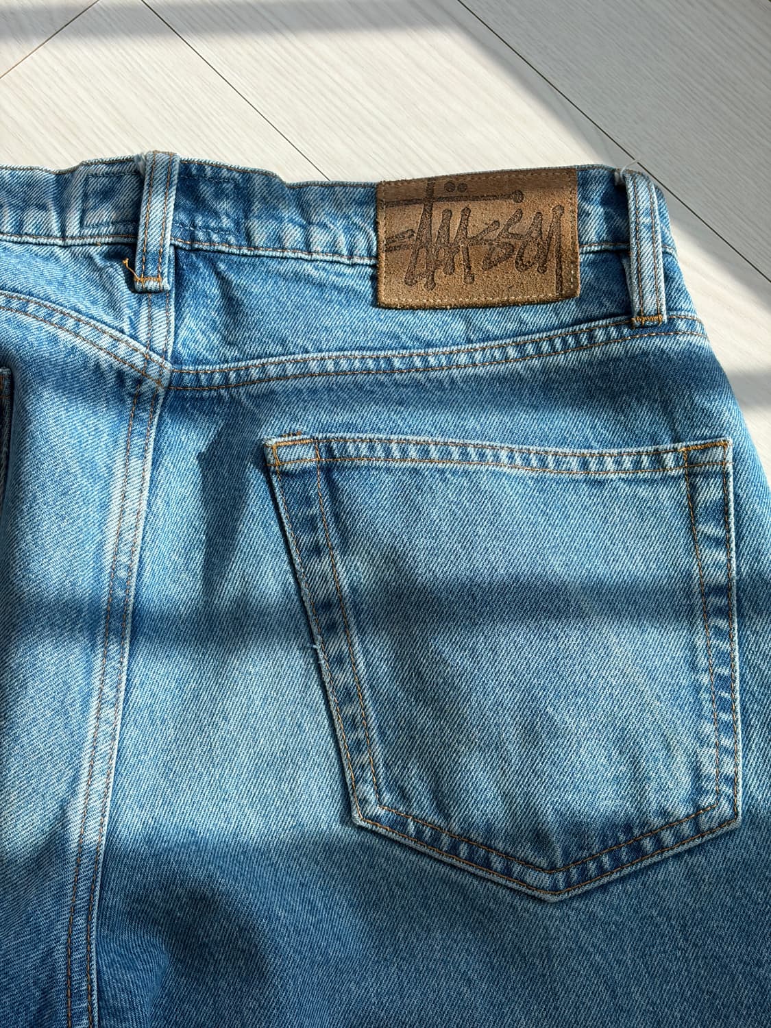 stussy 스투시 데님 빅올진 워시드 블루 30 상품이미지5