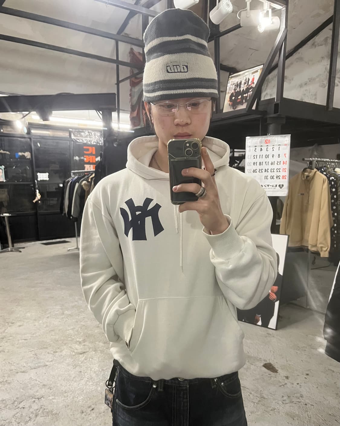 vtg stripe beanie 상품이미지2