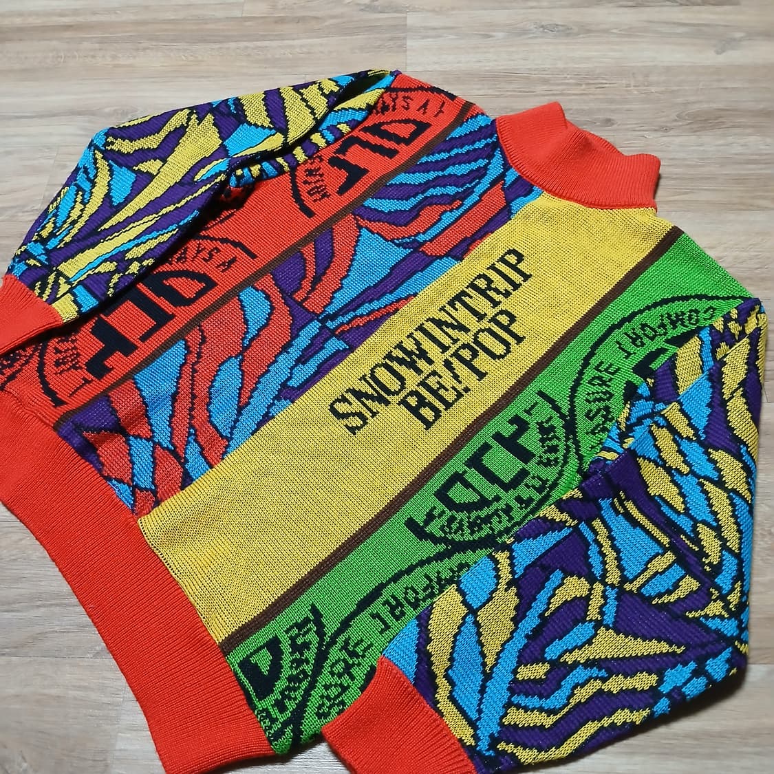 일본 BE!POP 비팝 니트 스웨터 유니크 남녀공용 상품이미지1