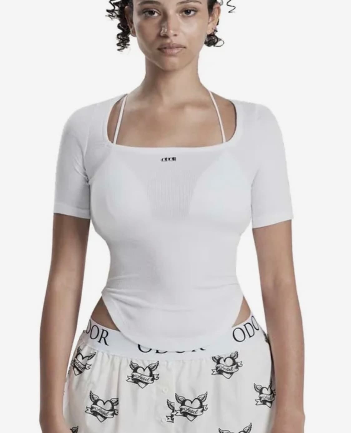 Square half tee 스퀘어 하프 티 카키 상품이미지2