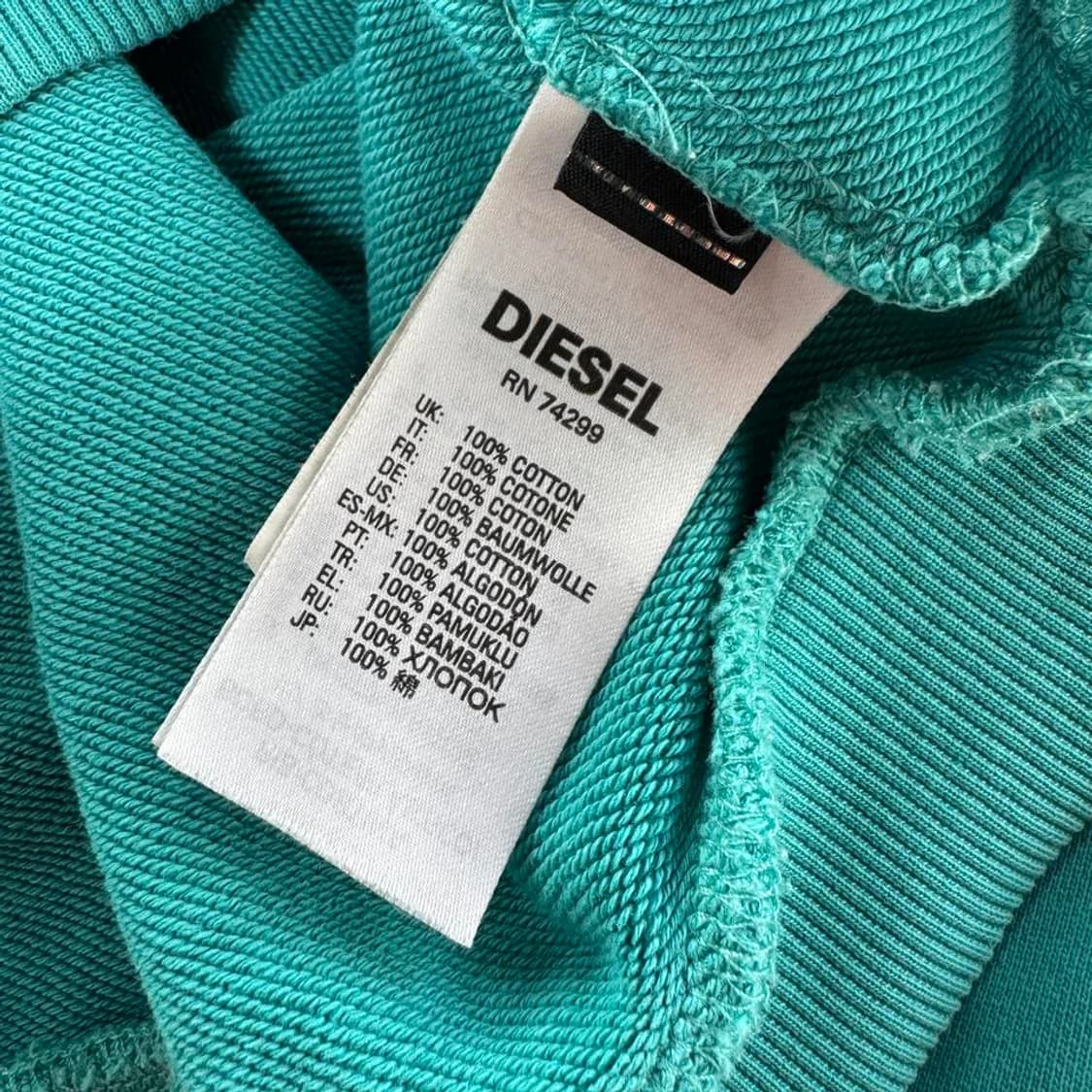 디젤 DIESEL 로고 크롭 후디 10Y 상품이미지4