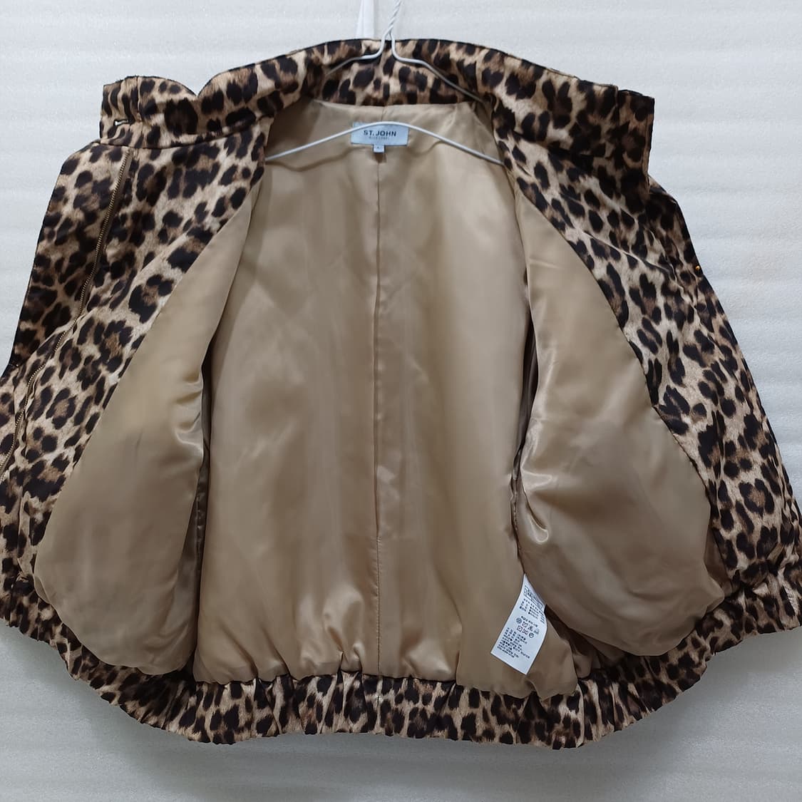 센존 레오파드 반팔 패딩 자켓 여성 L 훌륭 사랑봉봉 상품이미지3