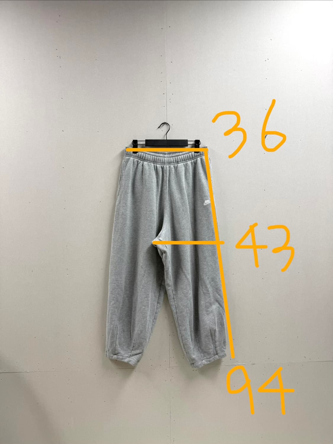 남성 M / 나이키 프렌치테리 벌룬핏 팬츠 그레이 상품이미지2