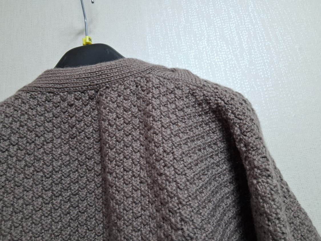 일본빈티지 핸드메이드 두툼한 울뜨게 스웨트가디건 입체 와플뜨게 88까지 상품이미지7