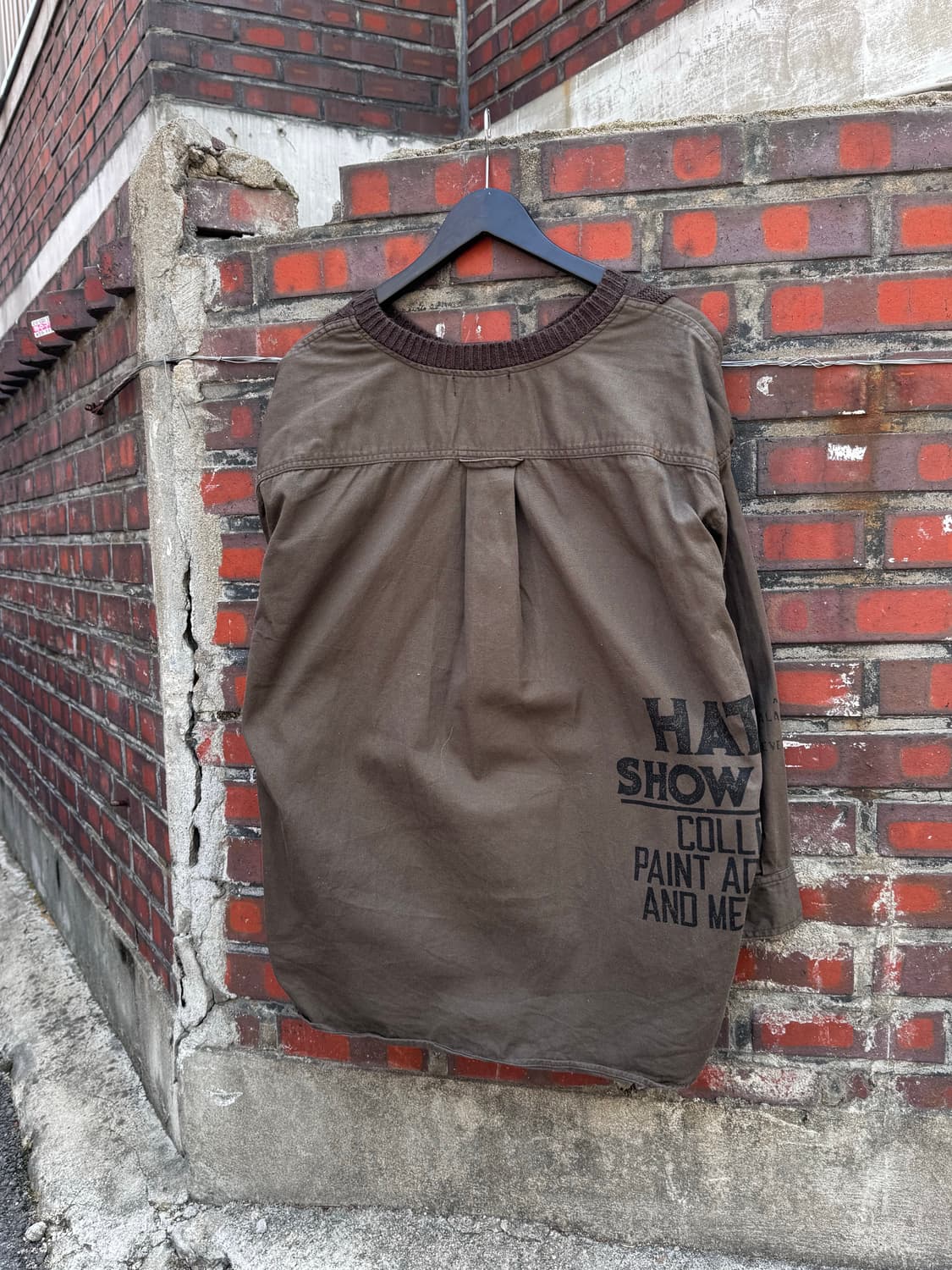 큐브슈가 니트 믹스 레터링 셔츠  상품이미지6