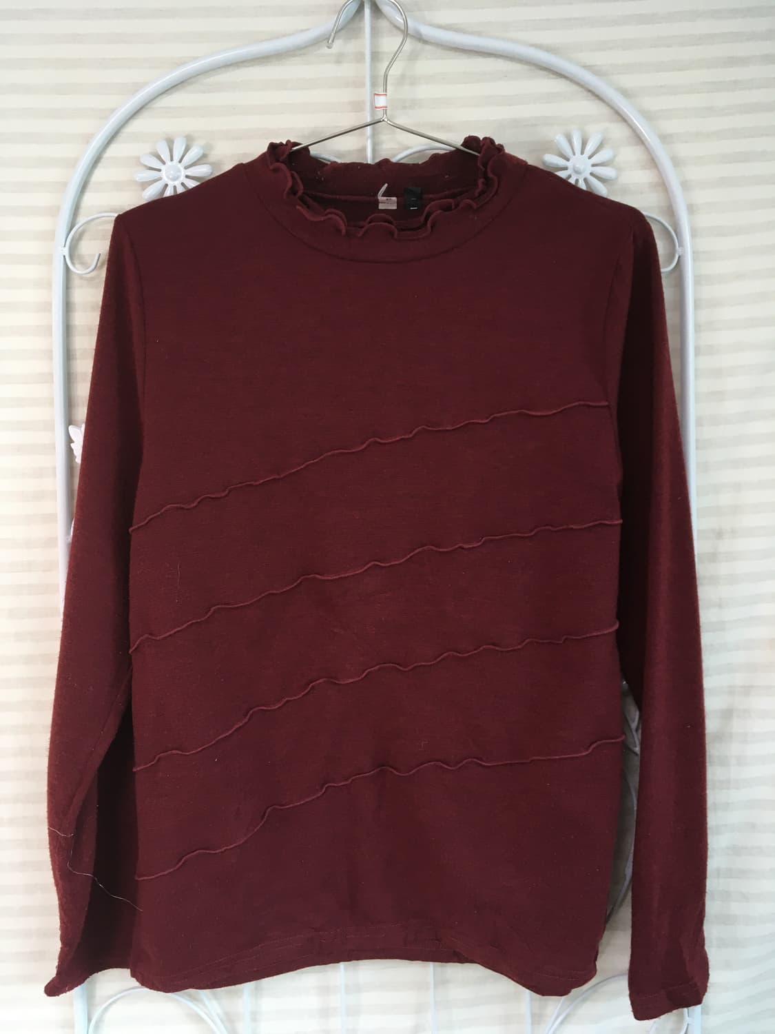 빈티지 레드 플라워 넥 긴팔 니트 y2k 스트릿 갸루 펑키 일본빈티지69 상품이미지2