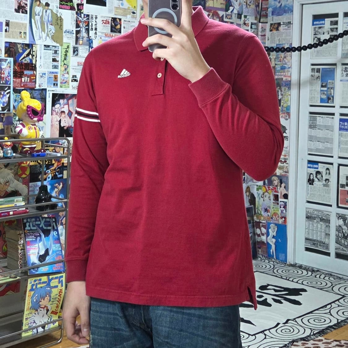 JPN 아디다스 버건디 PK 롱슬리브 상품이미지2