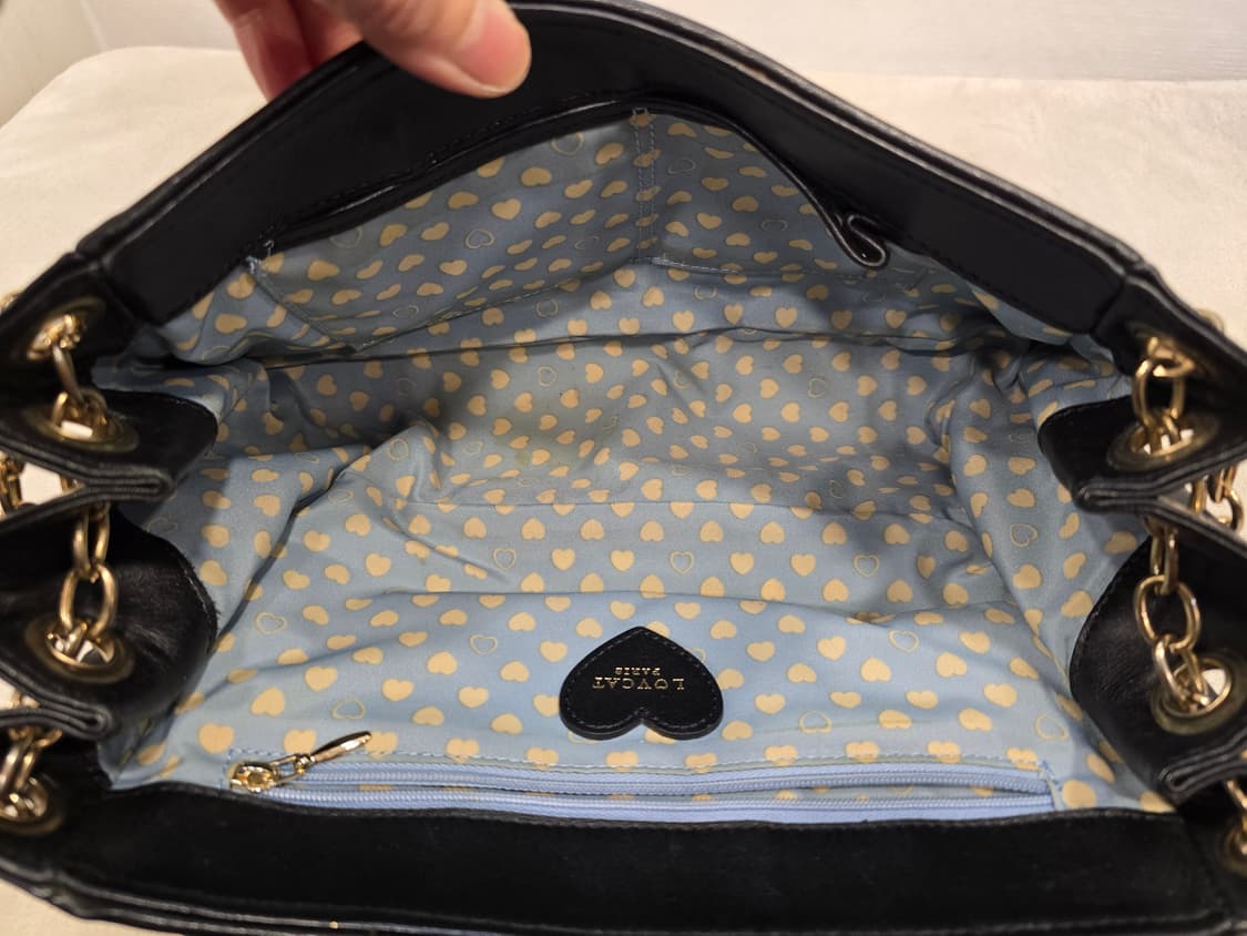 러브캣 블랙 퀼팅 체인 숄더백 가방 상품이미지9