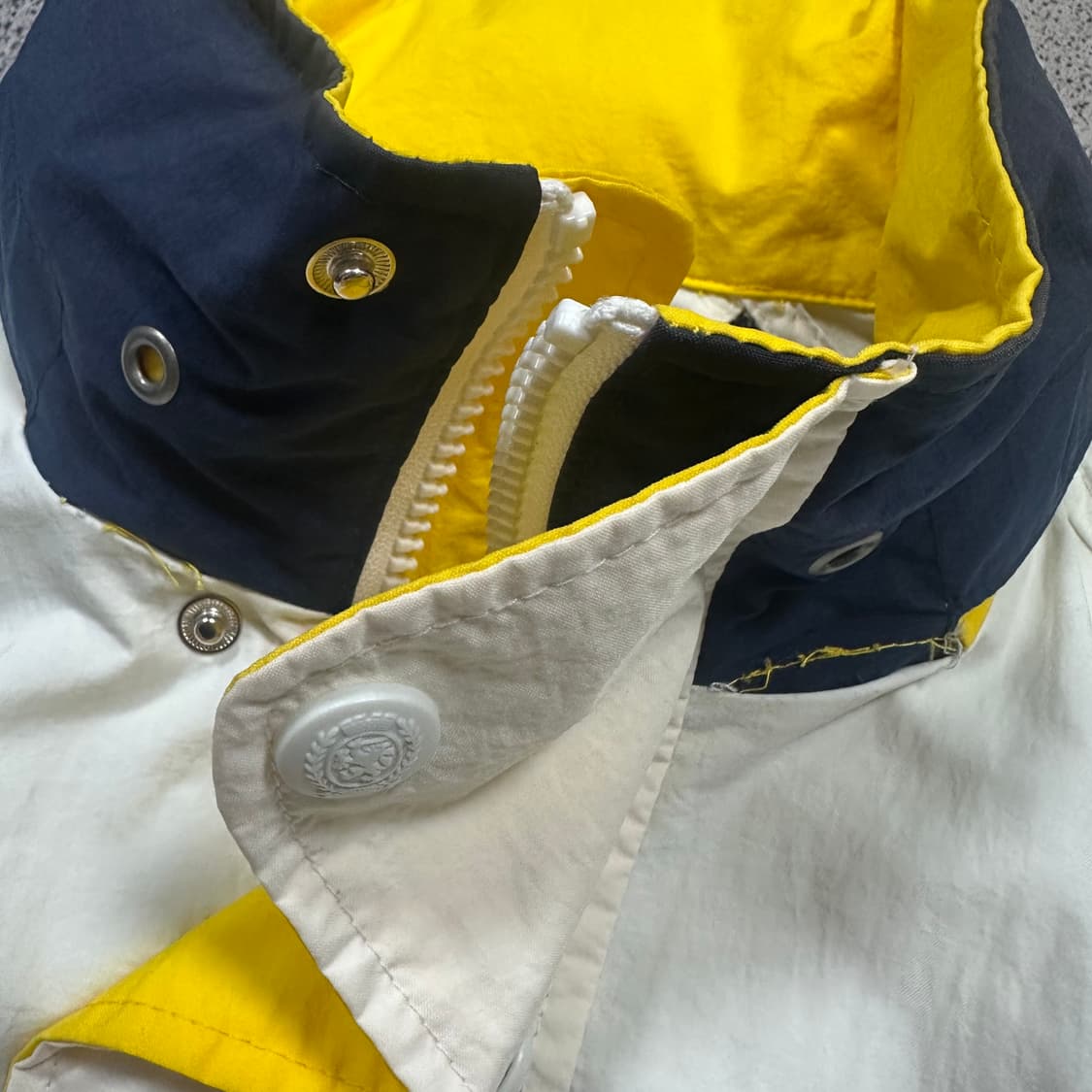 ✨ (바배) 타미 힐피거 00s 스펠아웃 화이트 히든후드 올드스쿨 바람막 상품이미지5