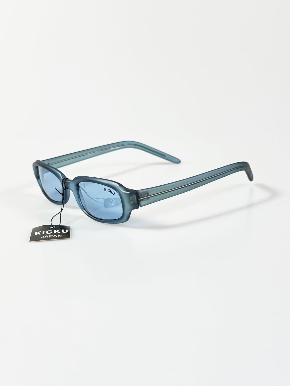 90s KICKU JAPAN 블루 스퀘어 뿔테 빈티지 틴트 선글라스 상품이미지3