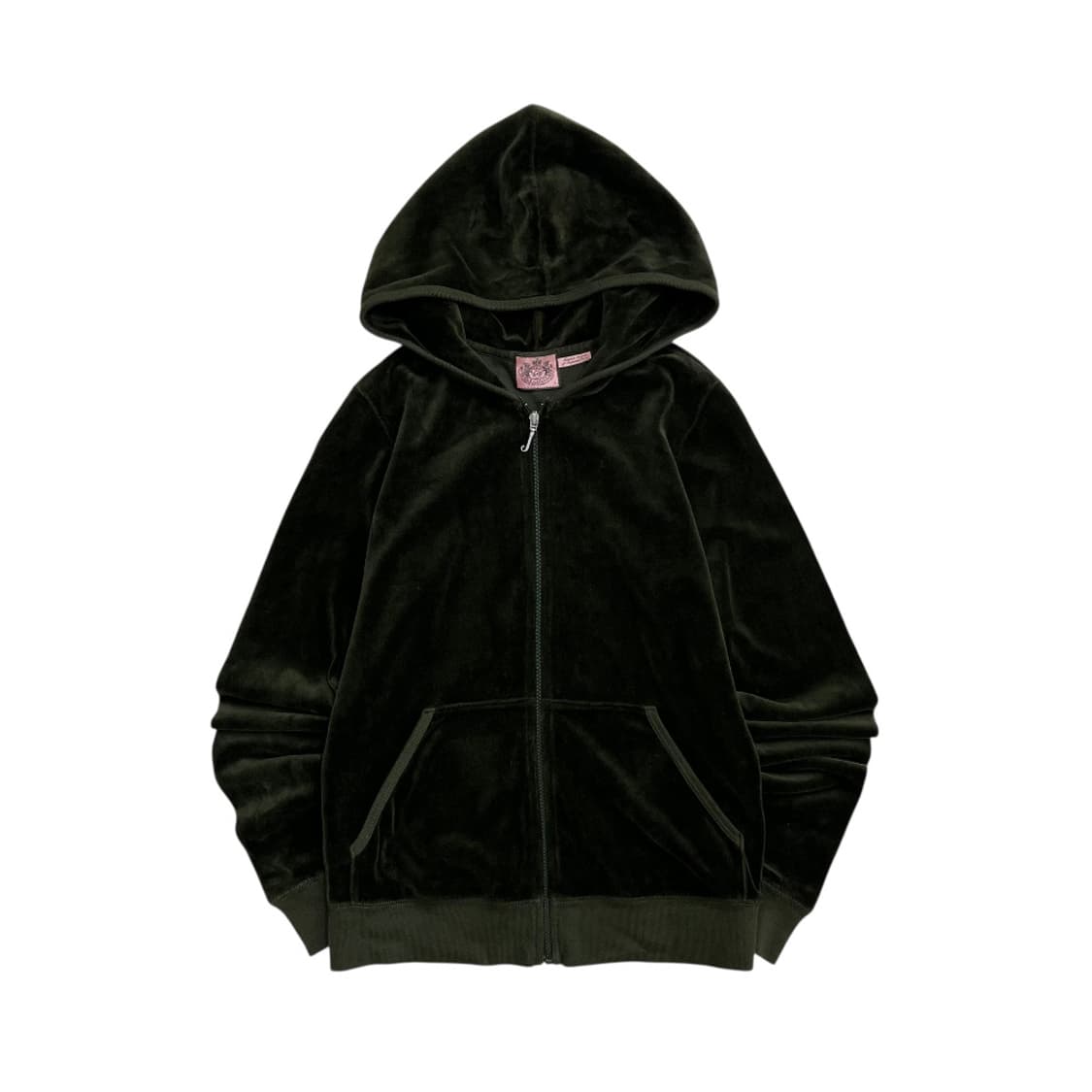 쥬시꾸뛰르 딥카키 벨벳 후드집업 L 상품이미지2