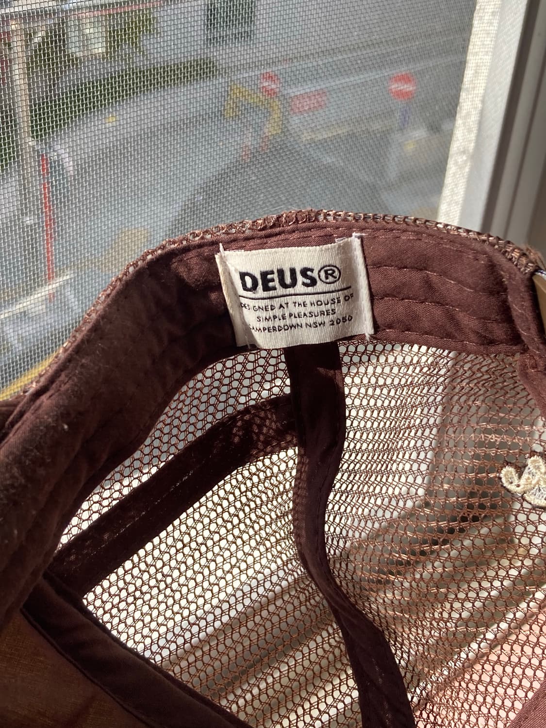 데우스 엑스 마키나 Deus Ex Maxhina 브라운 배색 메쉬 볼캡 상품이미지4