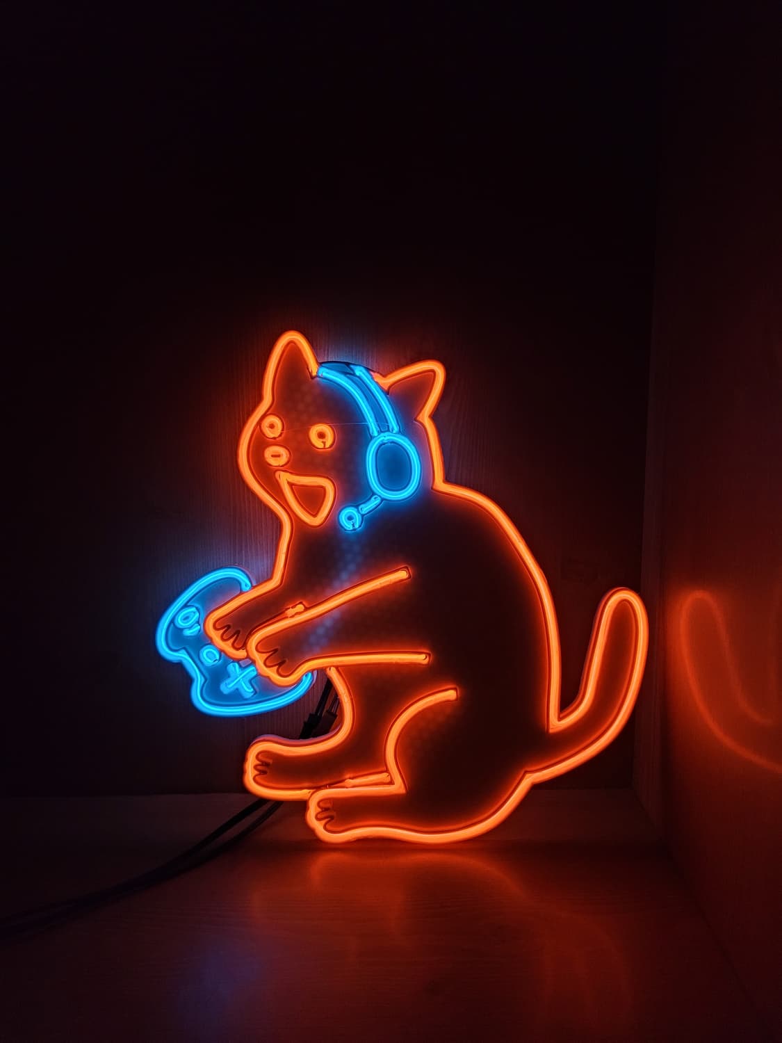 네온사인 고양이 게임 게이머 led 조명 램프 무드등 상품이미지4
