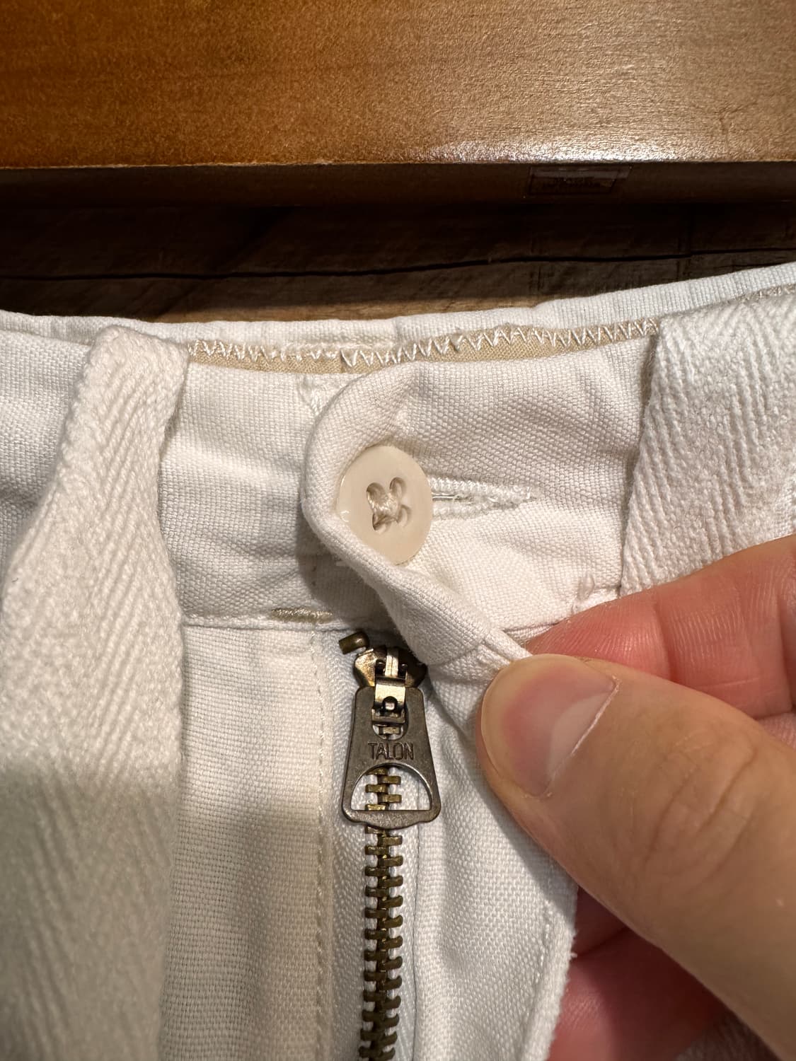 Polo Linen Chino Pants, Talon Zip (~37) 상품이미지4