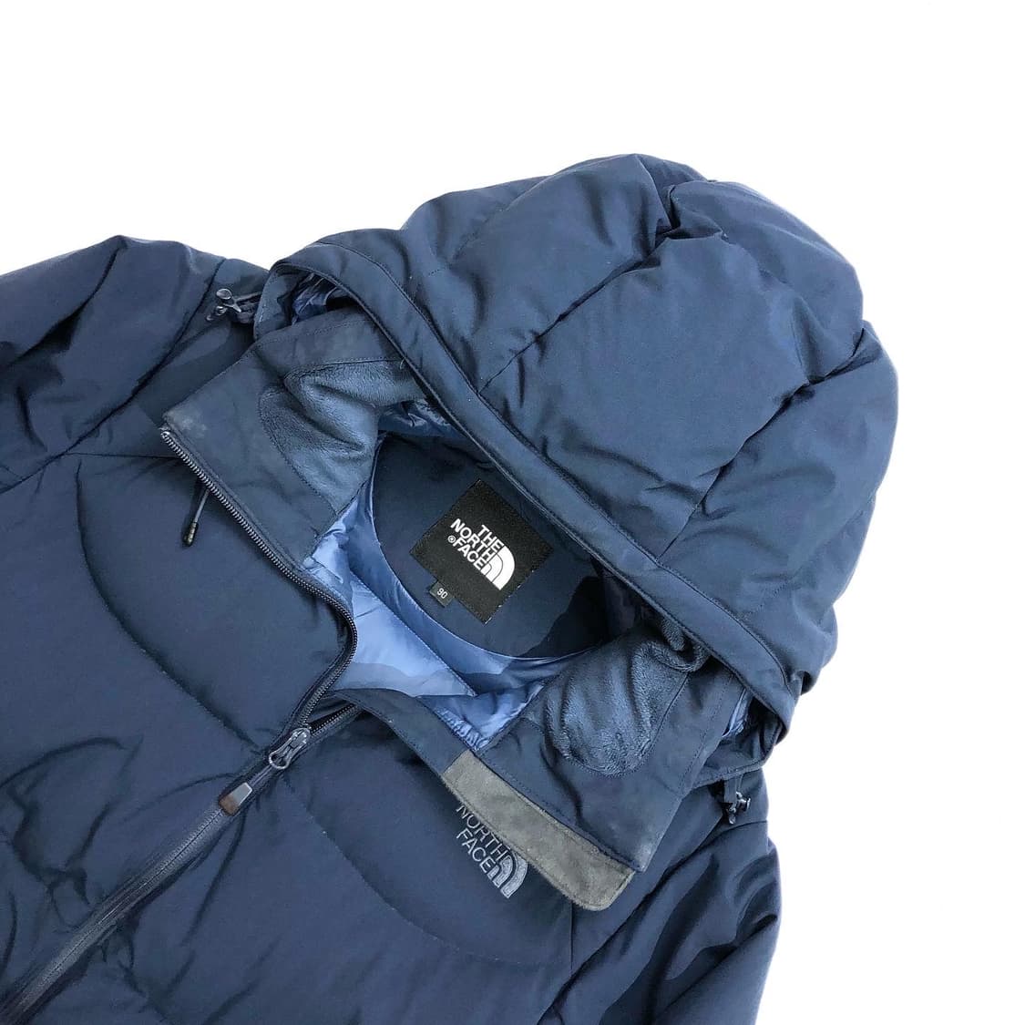 노스페이스 네이비 후드 숏패딩 상품이미지3