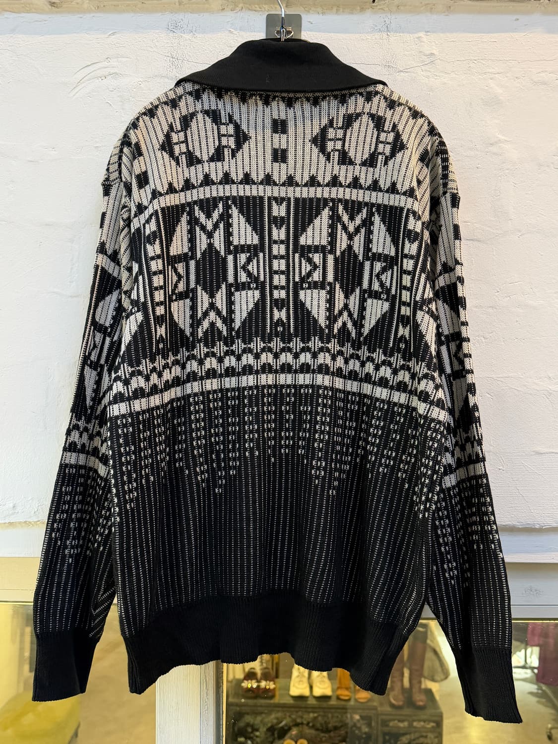 Leonardo 레오나르도 빈티지 숄 카라 가디건 M-L 상품이미지8