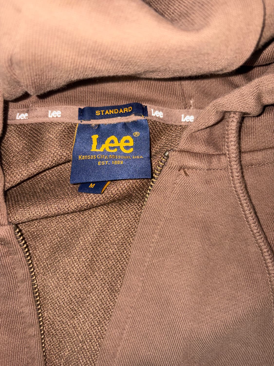 리 lee 후드집업 갈색 브라운 상품이미지2