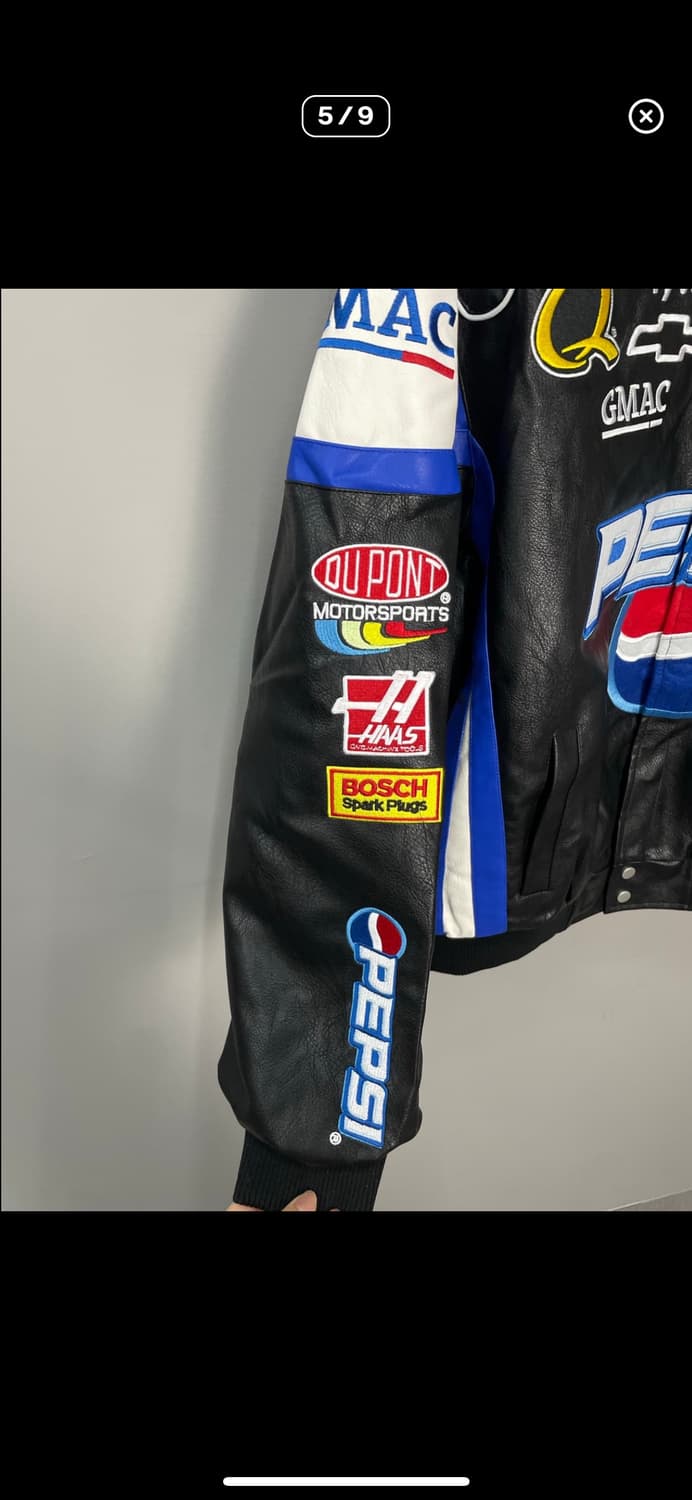 펩시 레이싱 자수패치 블랙 레더자켓 A3397 상품이미지5