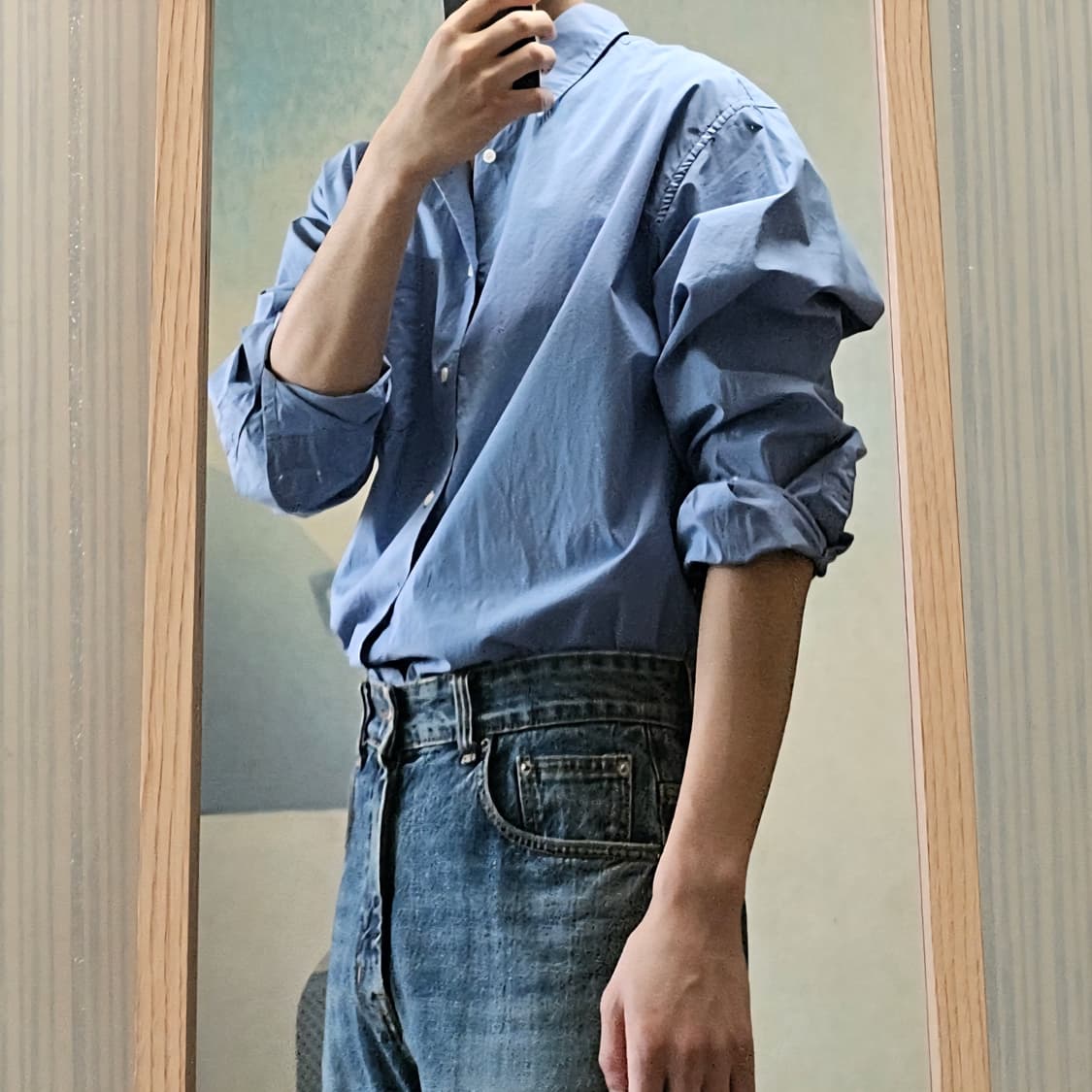 토마스모어 블루 셔츠 상품이미지2