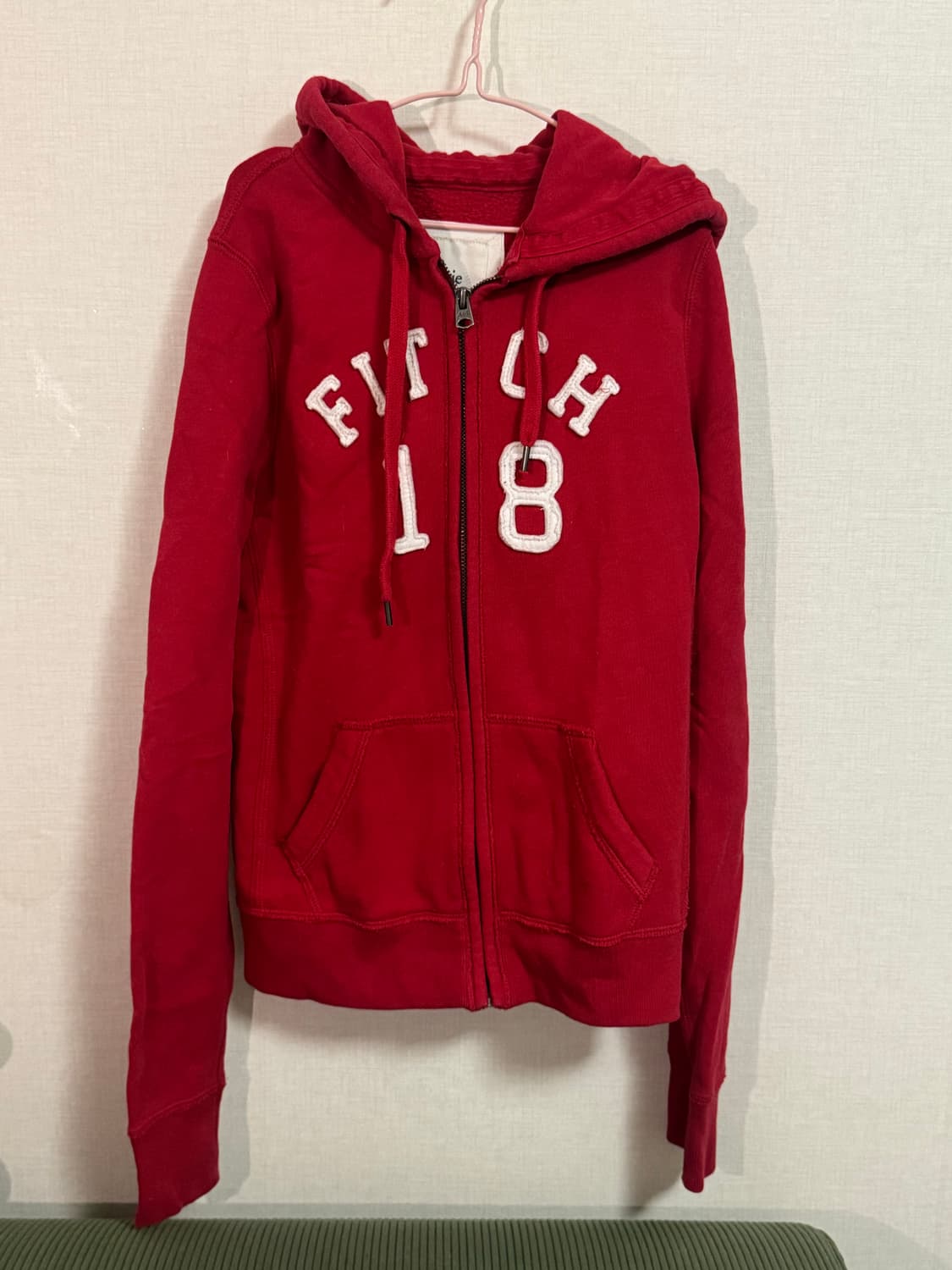 아베크롬비 레드 후드집업 S 상품이미지1