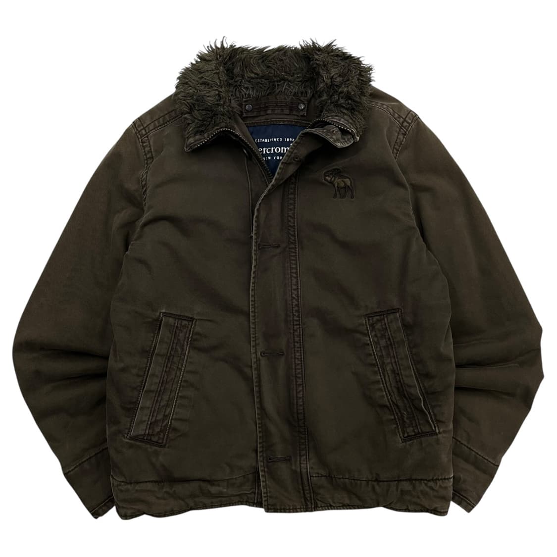 아베크롬비 y2k 아디론닥 딥카키 울프죠 자켓 L 상품이미지3