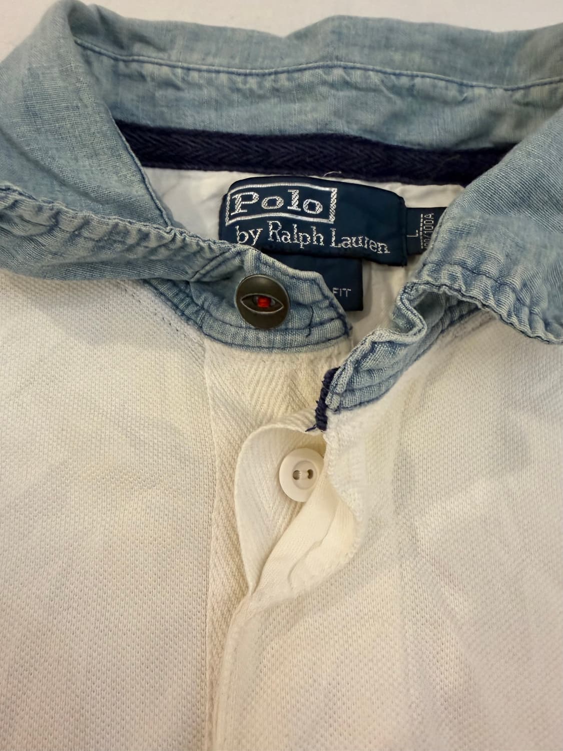 폴로 빅포니 데님 카라 치프키프 성조기 카라티 화이트 상품이미지7