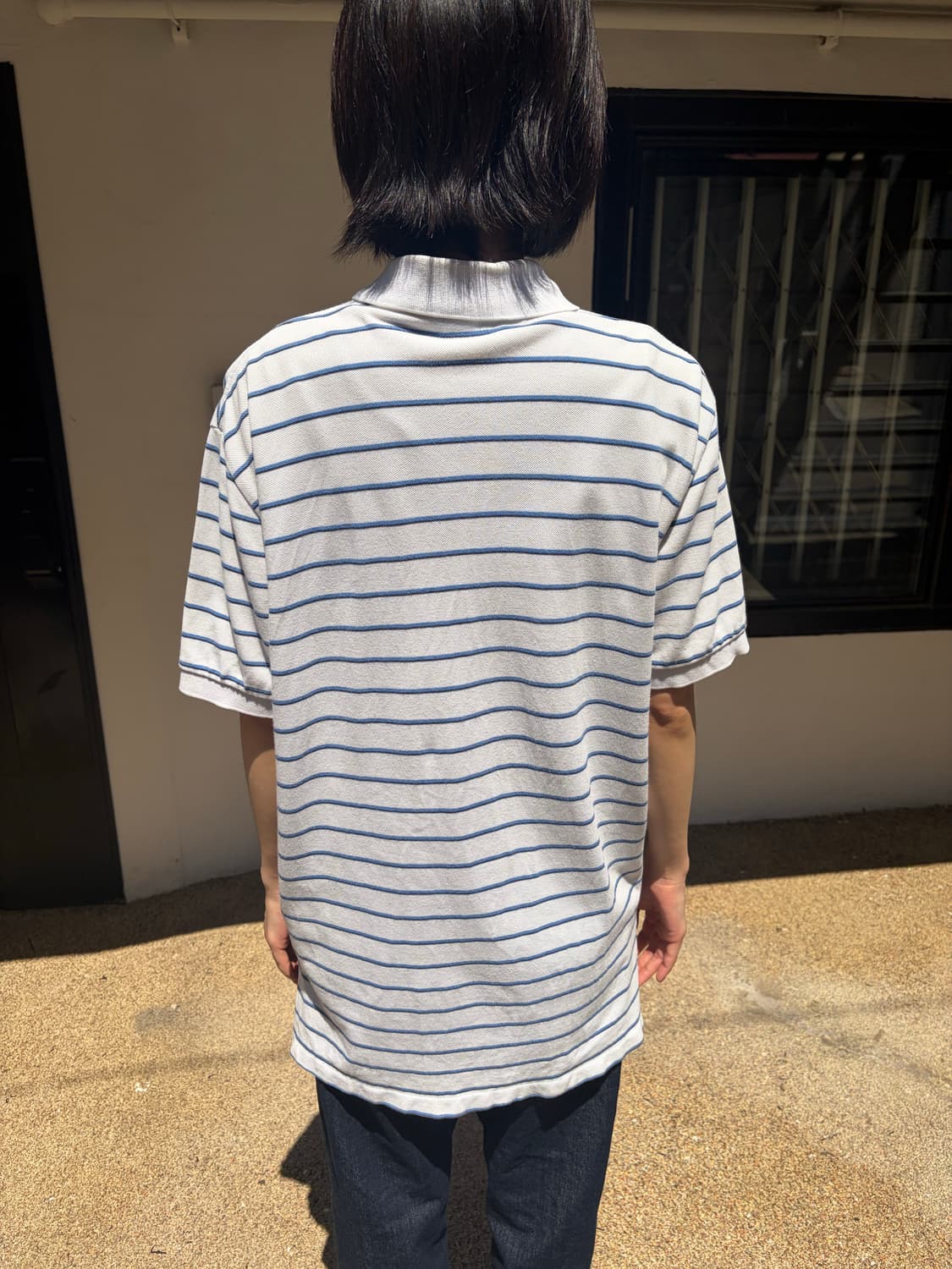 Polo Ralph Lauren 블루 스트라이프 반팔 카라 티셔츠 L 상품이미지4