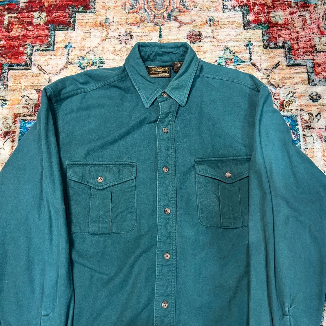 [L] 에디바우어 코튼 그린 워크셔츠 상품이미지4