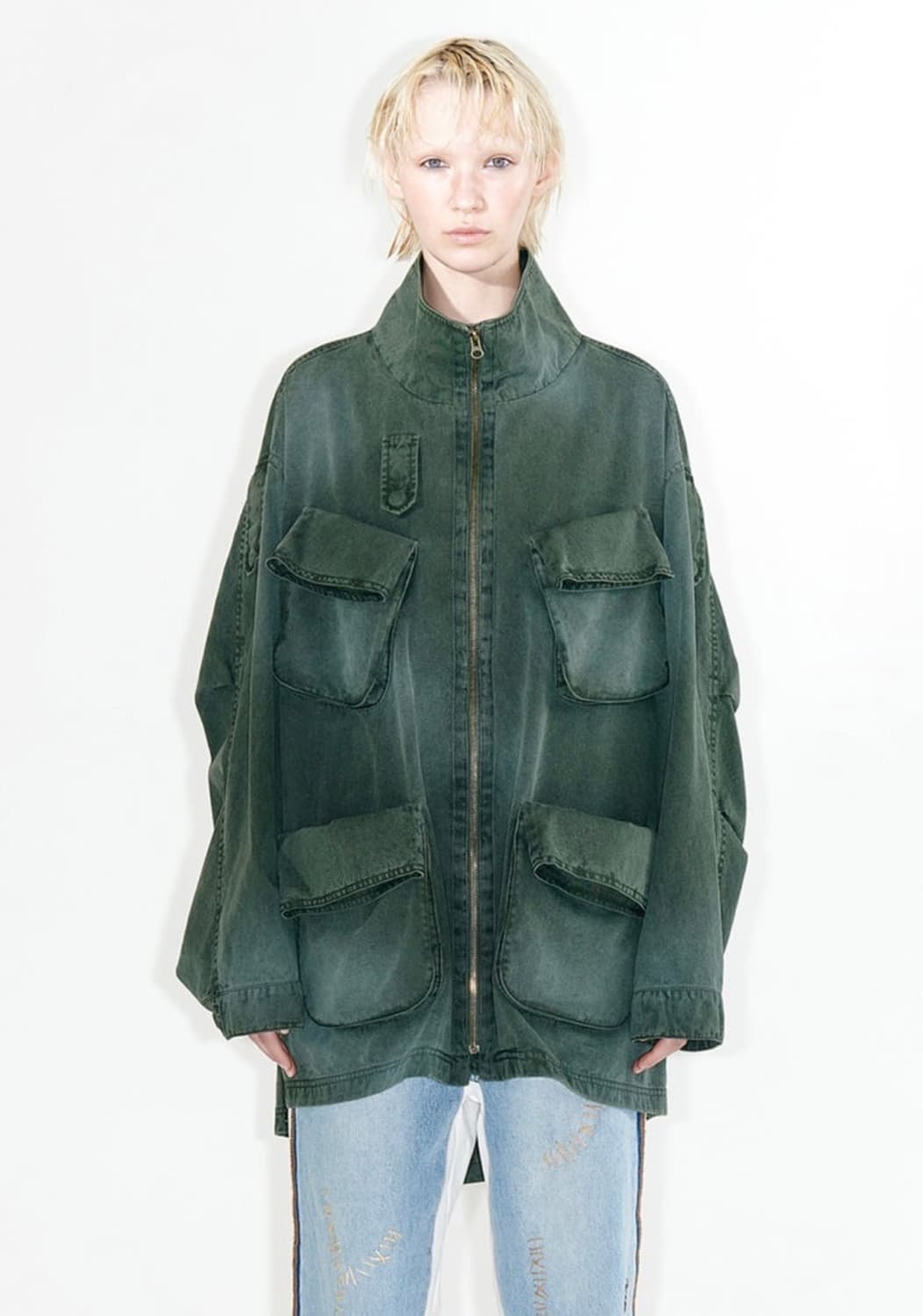 Open yy 오픈와이와이 카고 포켓 자켓 카키 상품이미지1