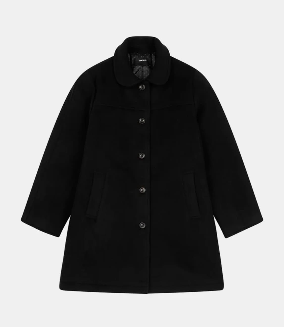 오헤시오 HALF RAGLAN WOOL COAT, BLACK 상품이미지1