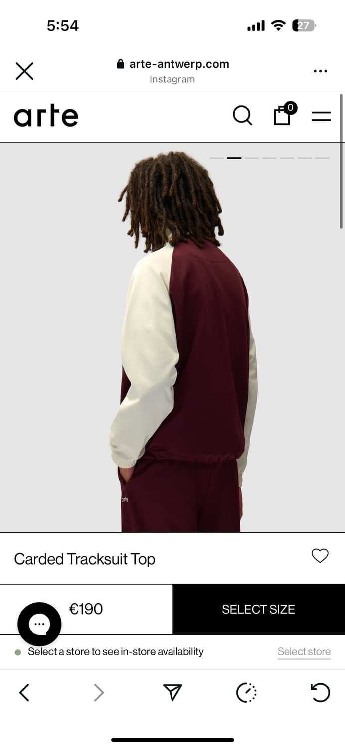 Arte Carded Tracksuit Top 아르떼 트렉 수트 탑 S 상품이미지2