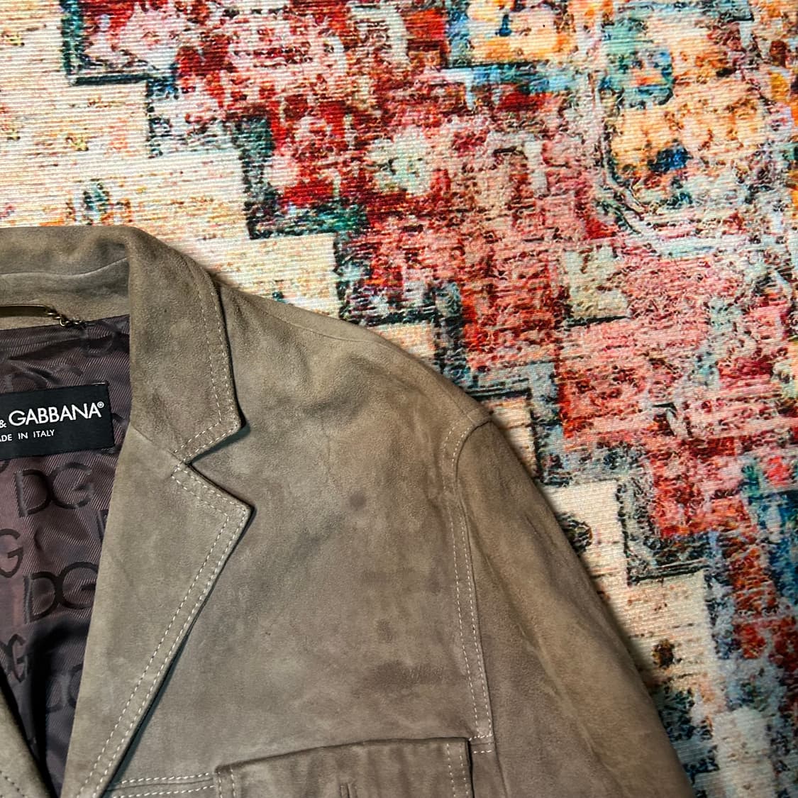 [L] 돌체앤가바나 염소가죽 스웨이드 자켓 상품이미지5