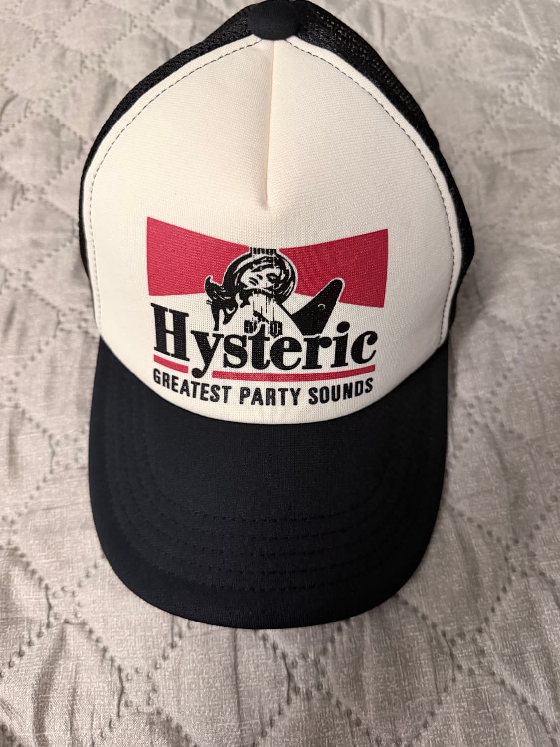 히스테릭 글래머 기타 걸 메쉬 캡 블랙 상품이미지2