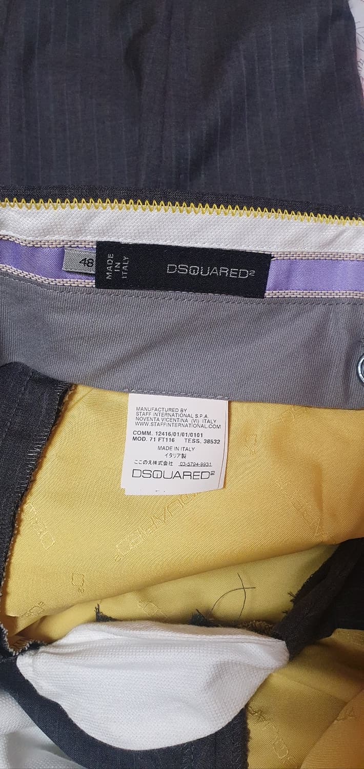 [명품/새상품] 디스퀘어드2 핀스트라이프 수트 (얇은 춘추용/48사이즈) 상품이미지9