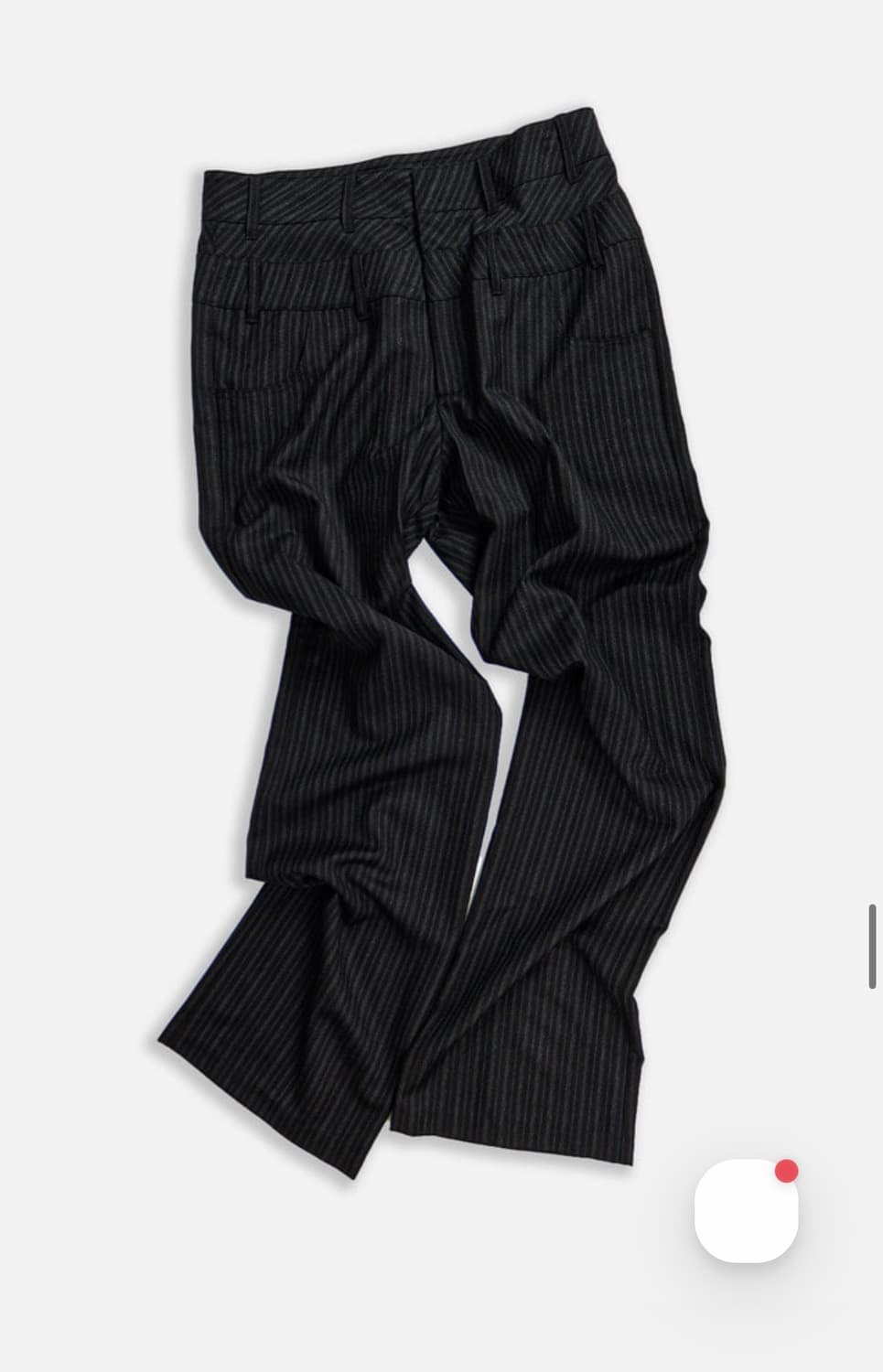 DAISY STRIPE SLACKS - BLACK 상품이미지1