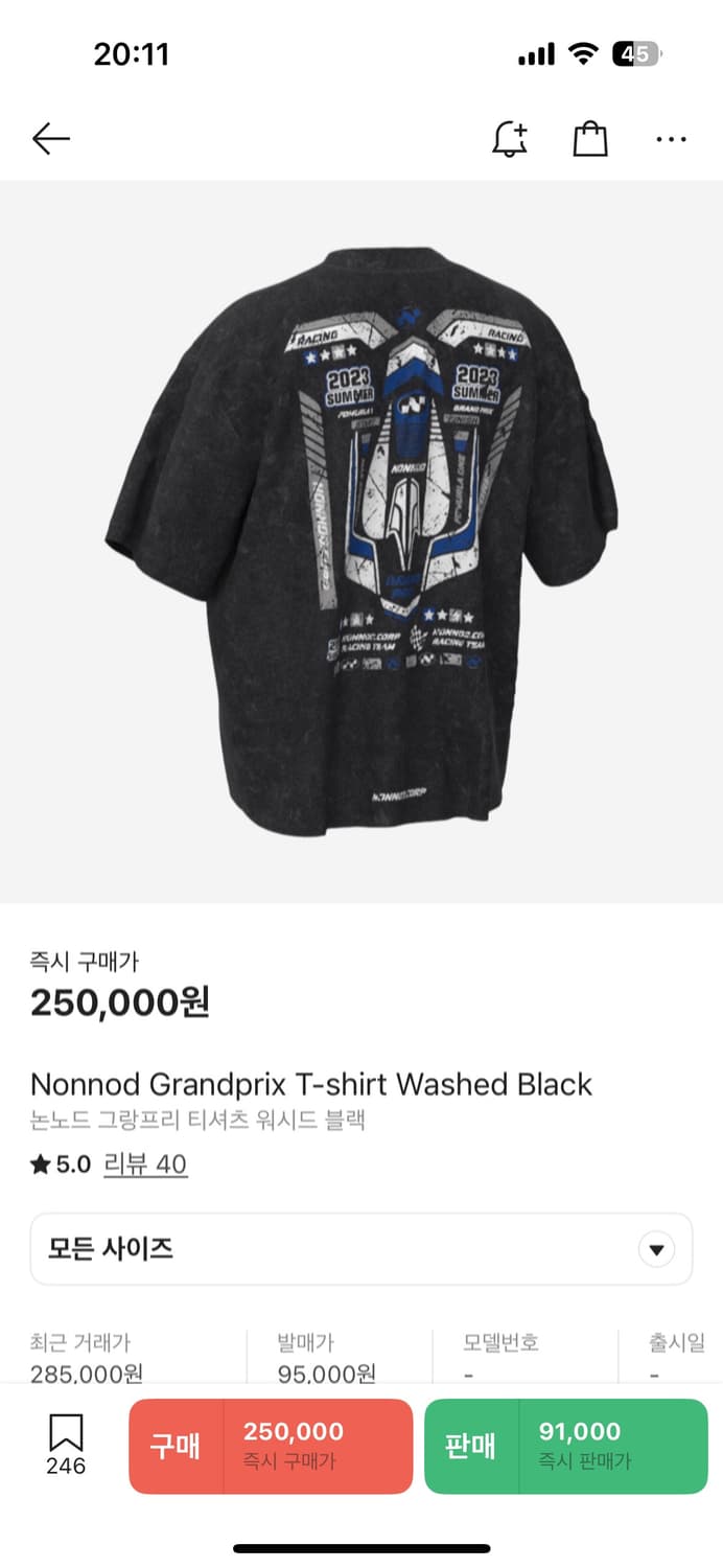 nonnod 2023 그랑프리 반팔 2 size 상품이미지3