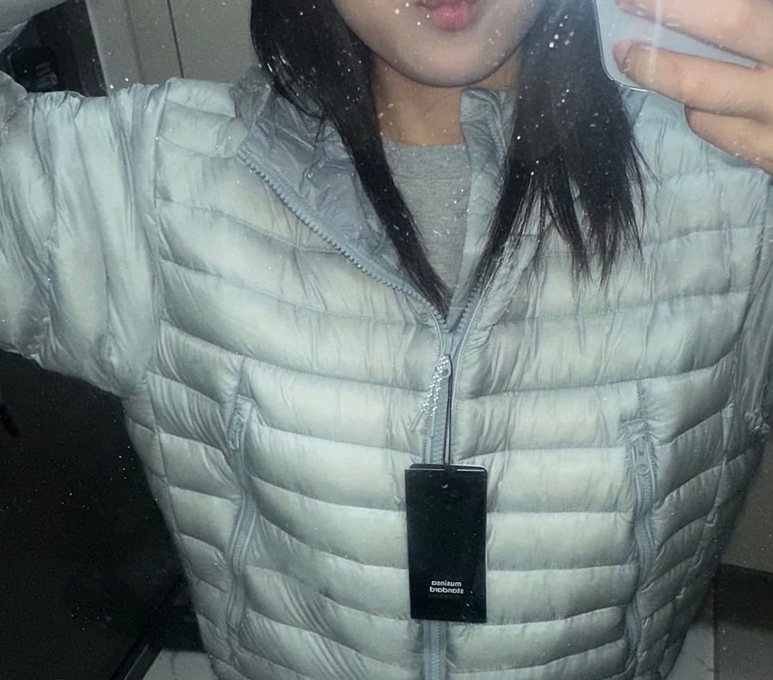 [새상품] 무텐다드 시티 레저 시어 립스탑 후디드 라이트 다운 재킷 클라 상품이미지3