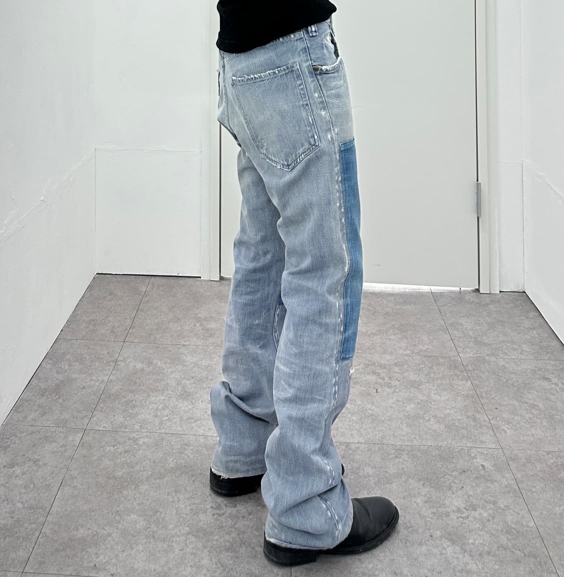 Denim Panel Distressed Pants 상품이미지5