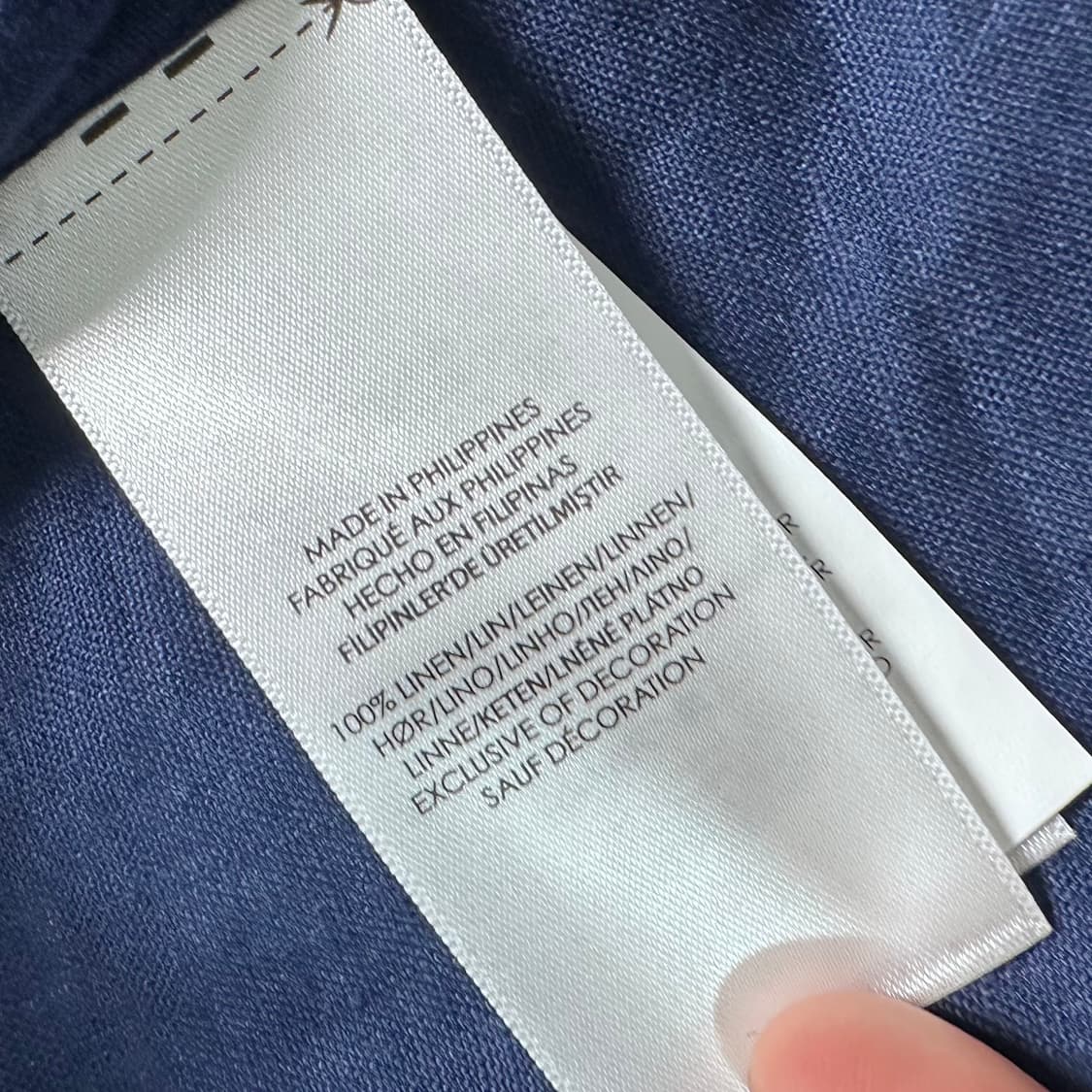 폴로 랄프로렌 네이비 린넨 반팔 셔츠 상품이미지6