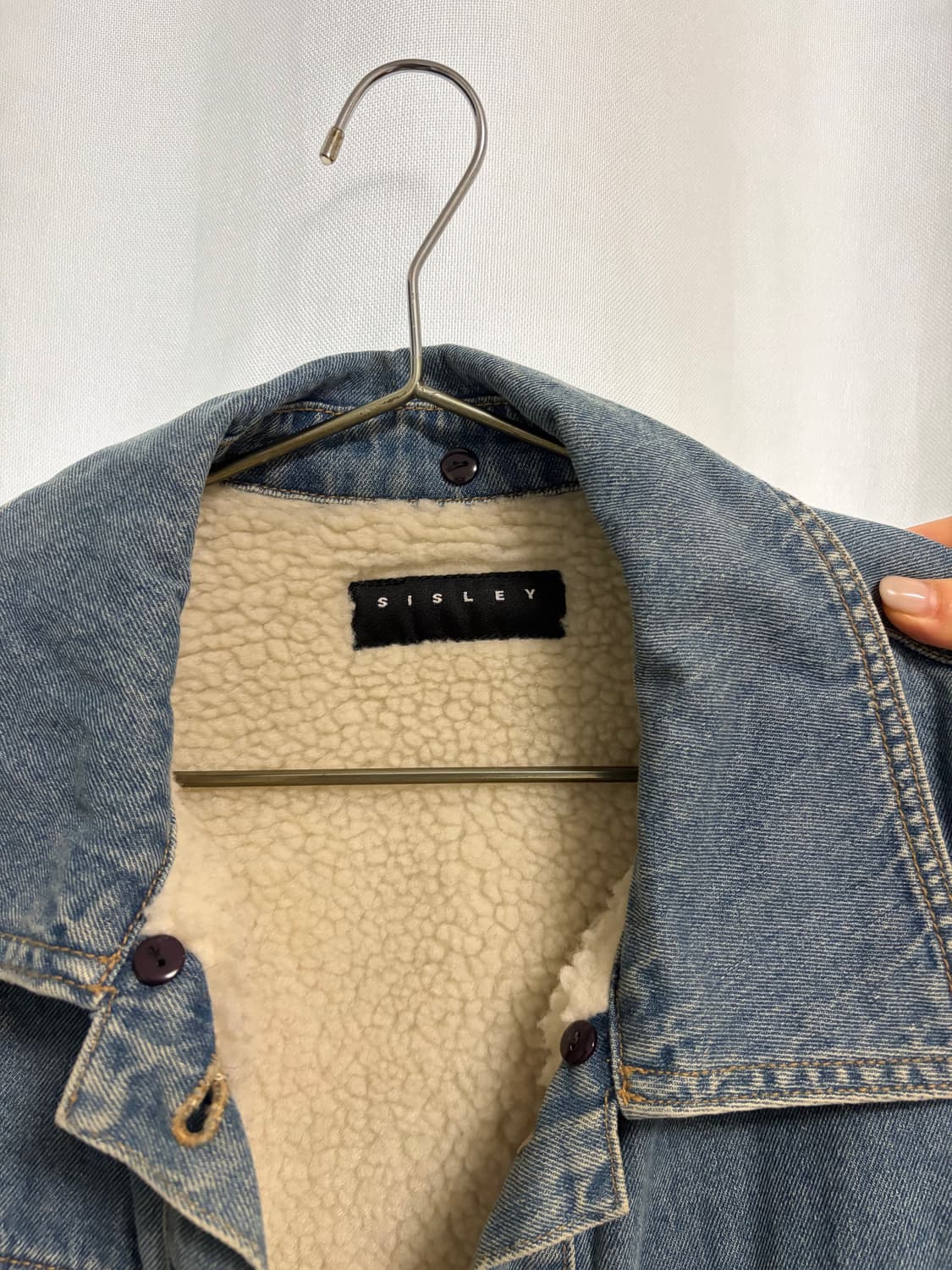 시슬리 양털(쉐르파) 데님 자켓 상품이미지2