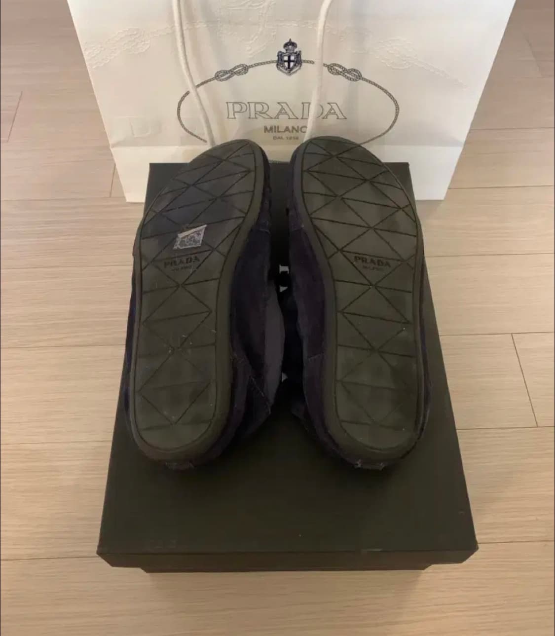 프라다 컬랩스 스니커즈 (39 네이비) 상품이미지4