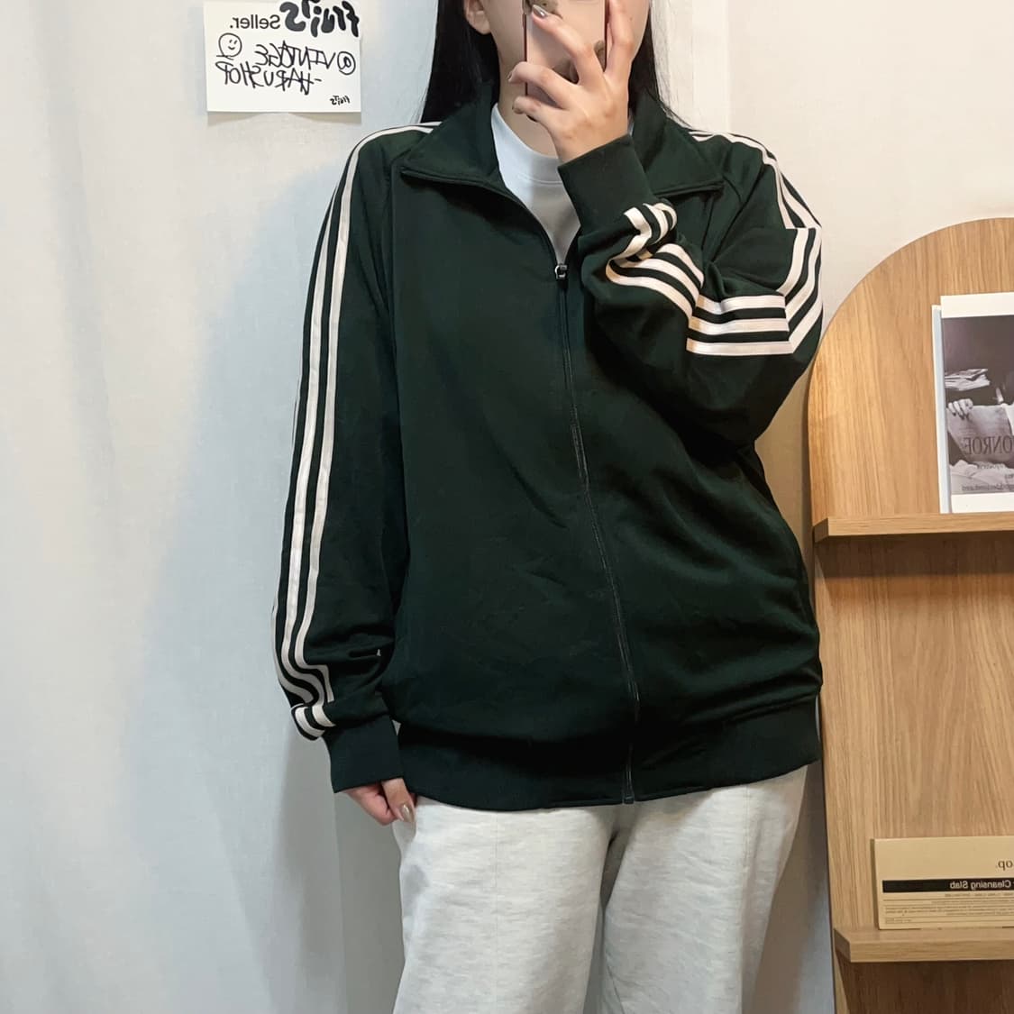 [정품] 아디다스 딥그린 삼선 져지 집업 [ XXL ] 상품이미지2
