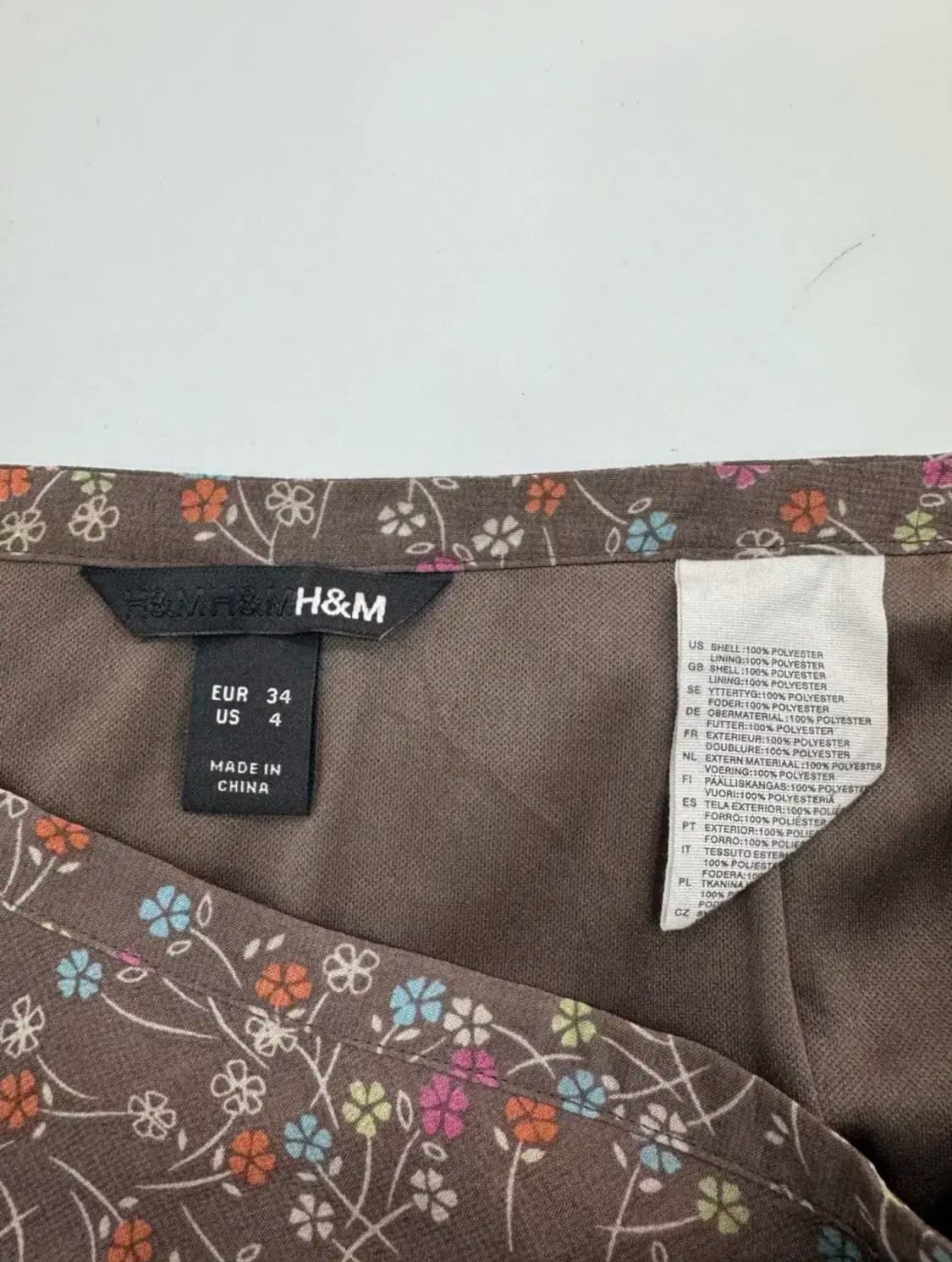 vtg H&M 플라워 쉬폰 미니 스커트 상품이미지3