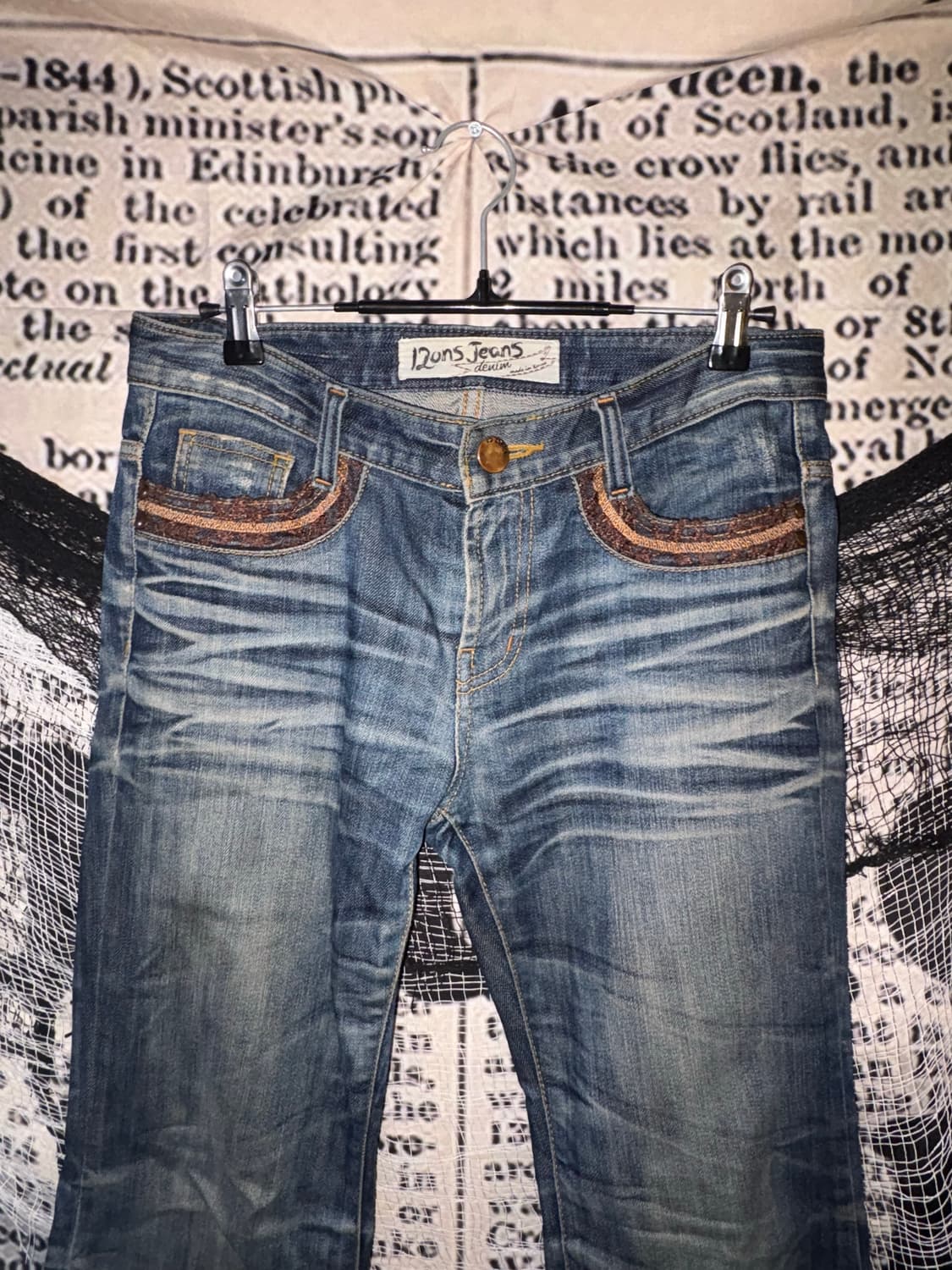 Deep blue Denim Bootcut Pants  상품이미지4